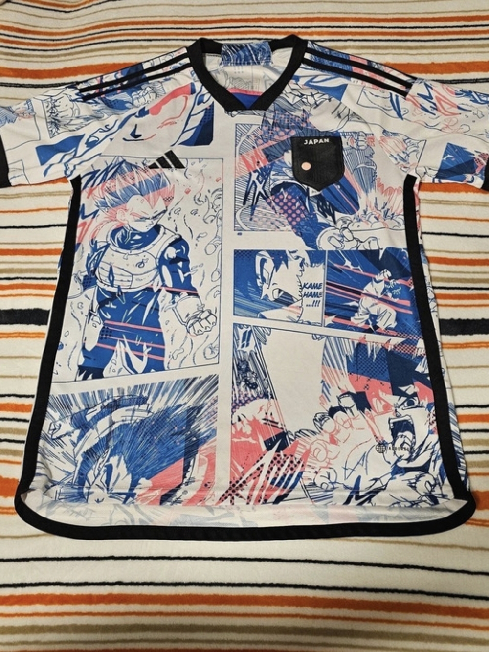 Adidas Men's Graphic Short Sleeve Jersey in White & Blue
